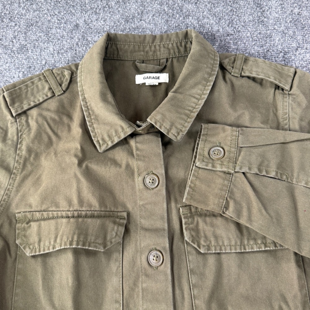 Garage Utility Shirt Rugged Jacket Women Medium Olive Green Gorpcore Schacket